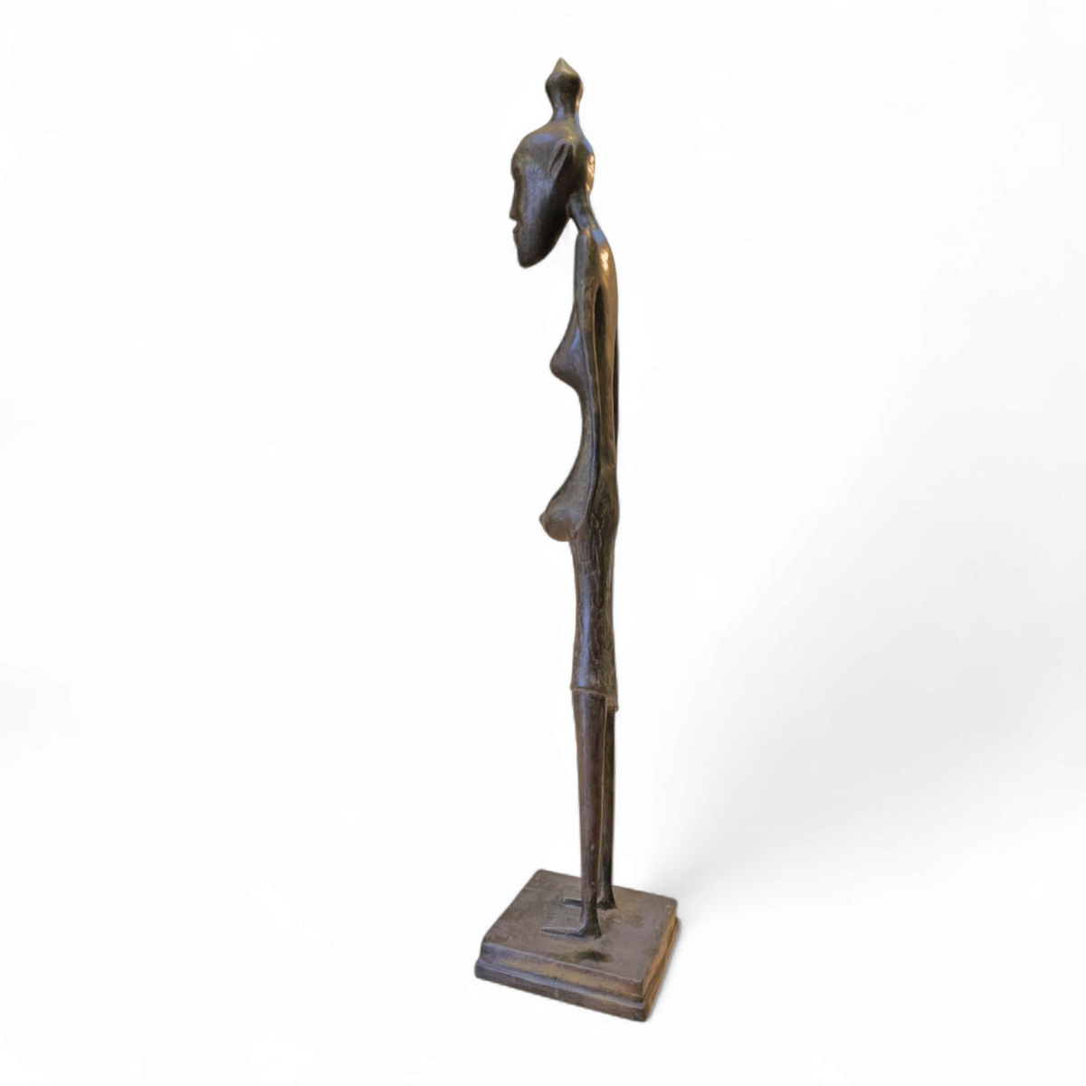 African Bronze Figure Sculpture 1970s image 4