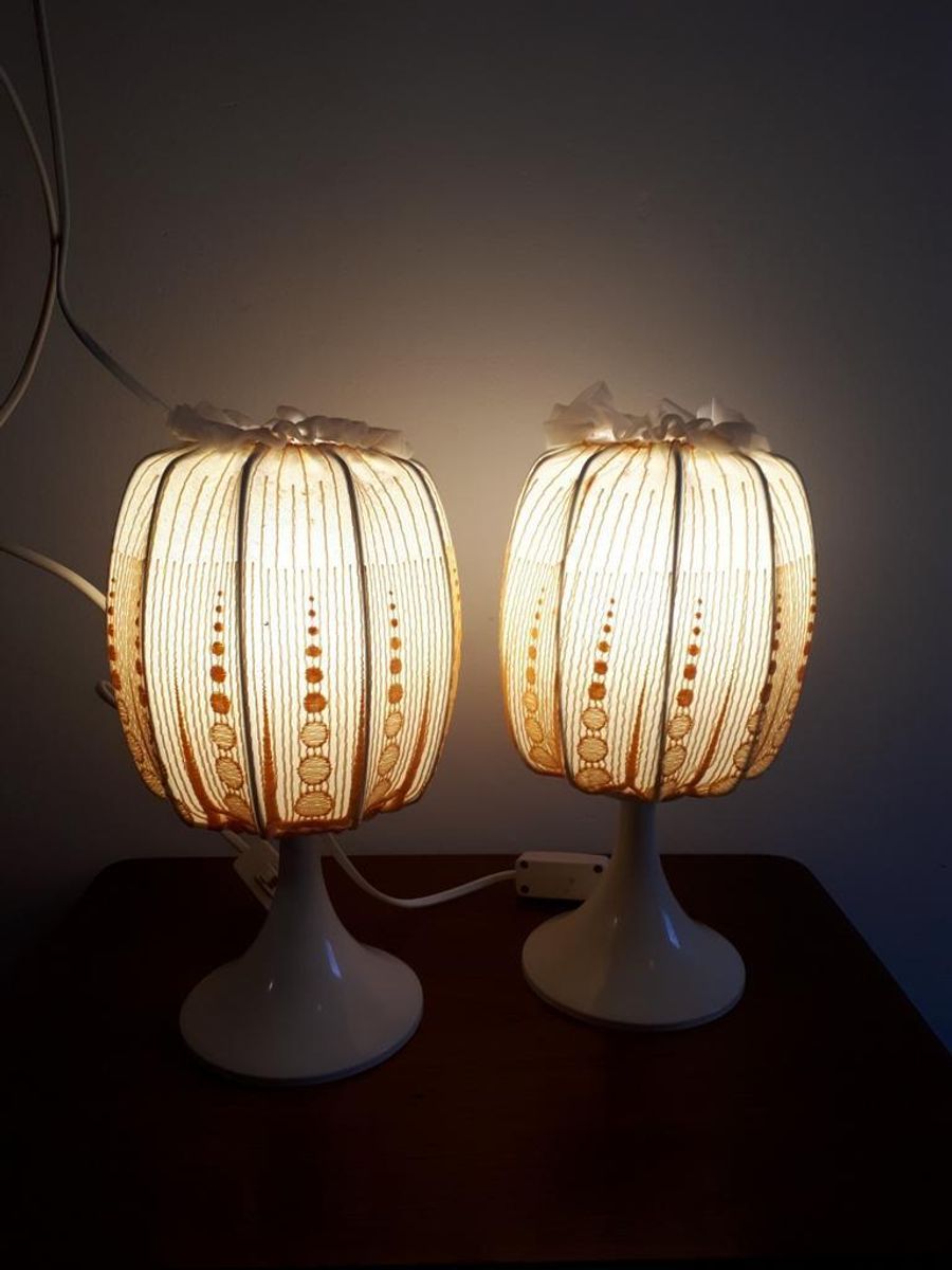 Keramiektegeltafellamp, vintage, nachtkastje- en woonkamerlamp, witte stof, moderne stijl, E27, Wit
