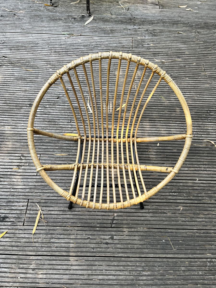 Rohé Noordwolde Rotan Bamboe Fauteuil 1960 image 17