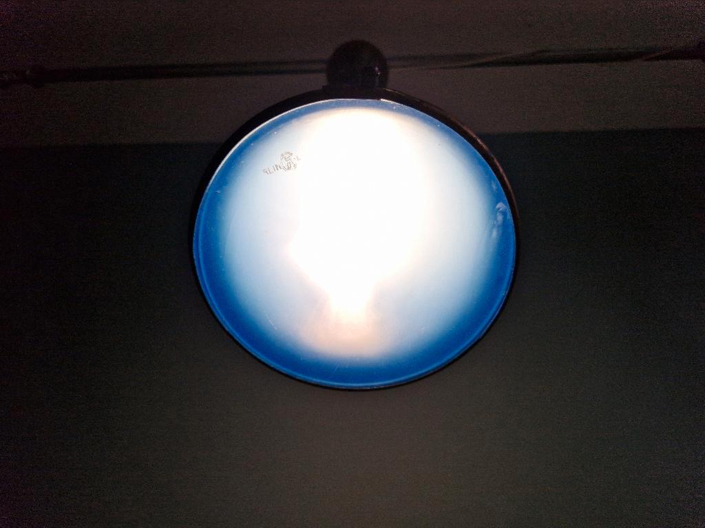Bauhaus-hanglamp In Opaline En Blauw Gesatineerd Glas, 1920 image 13