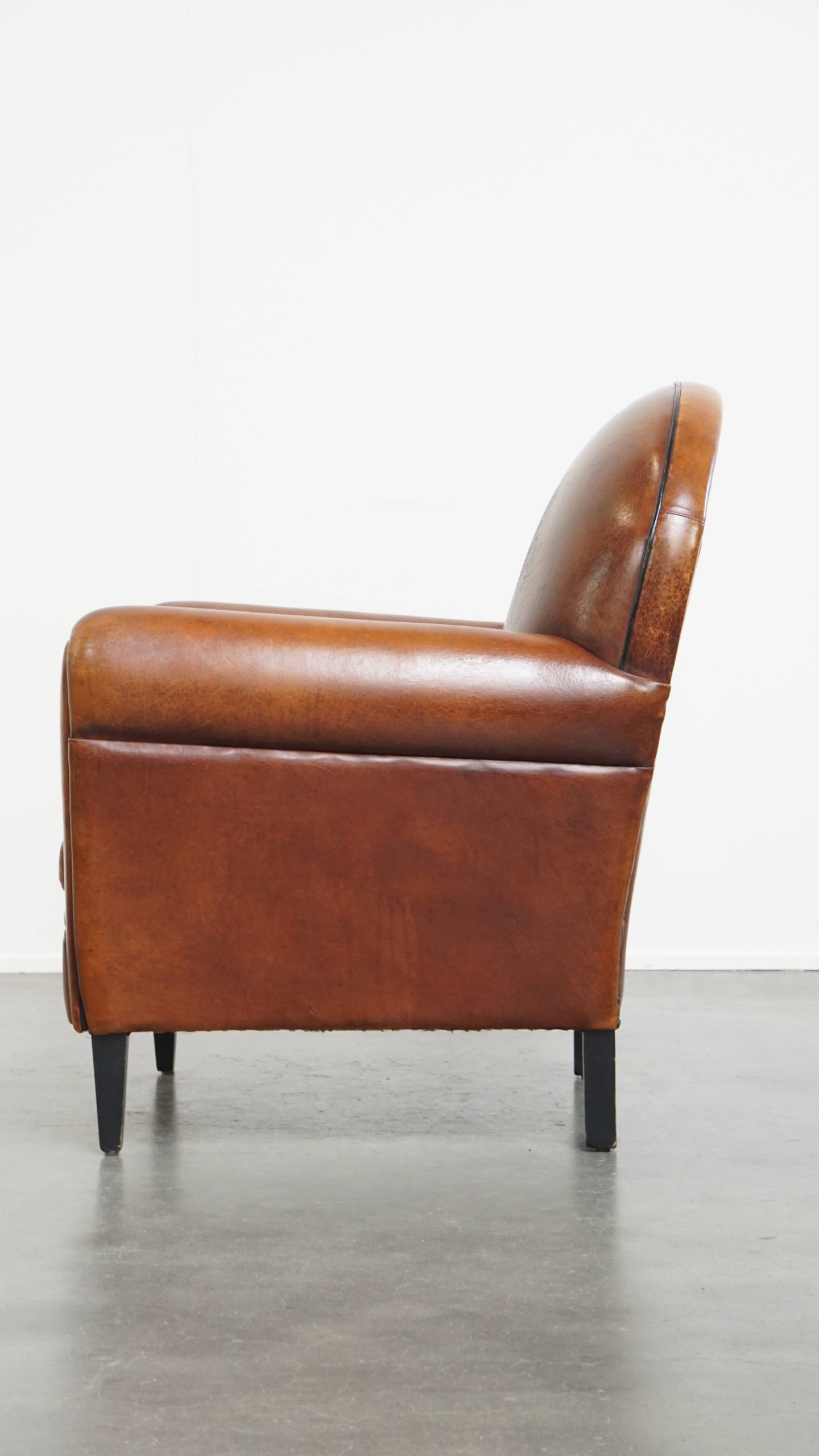 Comfortabele Schapenleren Art Deco Stijl Design Fauteuil Met Een Mooi Patina image 7