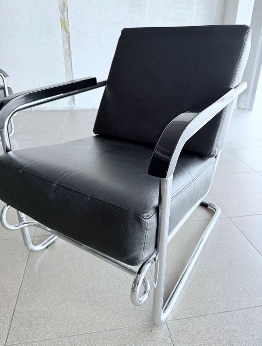 2x Vintage Lounge Chair By Enrico Prampolini For Cova Milano image 8