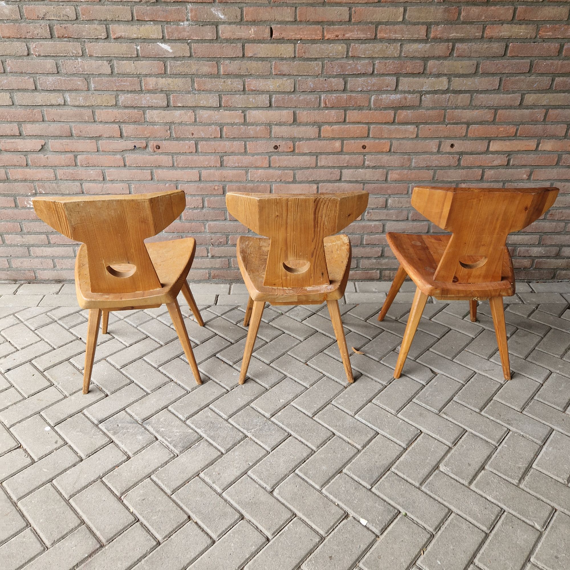 Jacob Kielland Brandt Set Van 3 Vintage Stoelen image 2