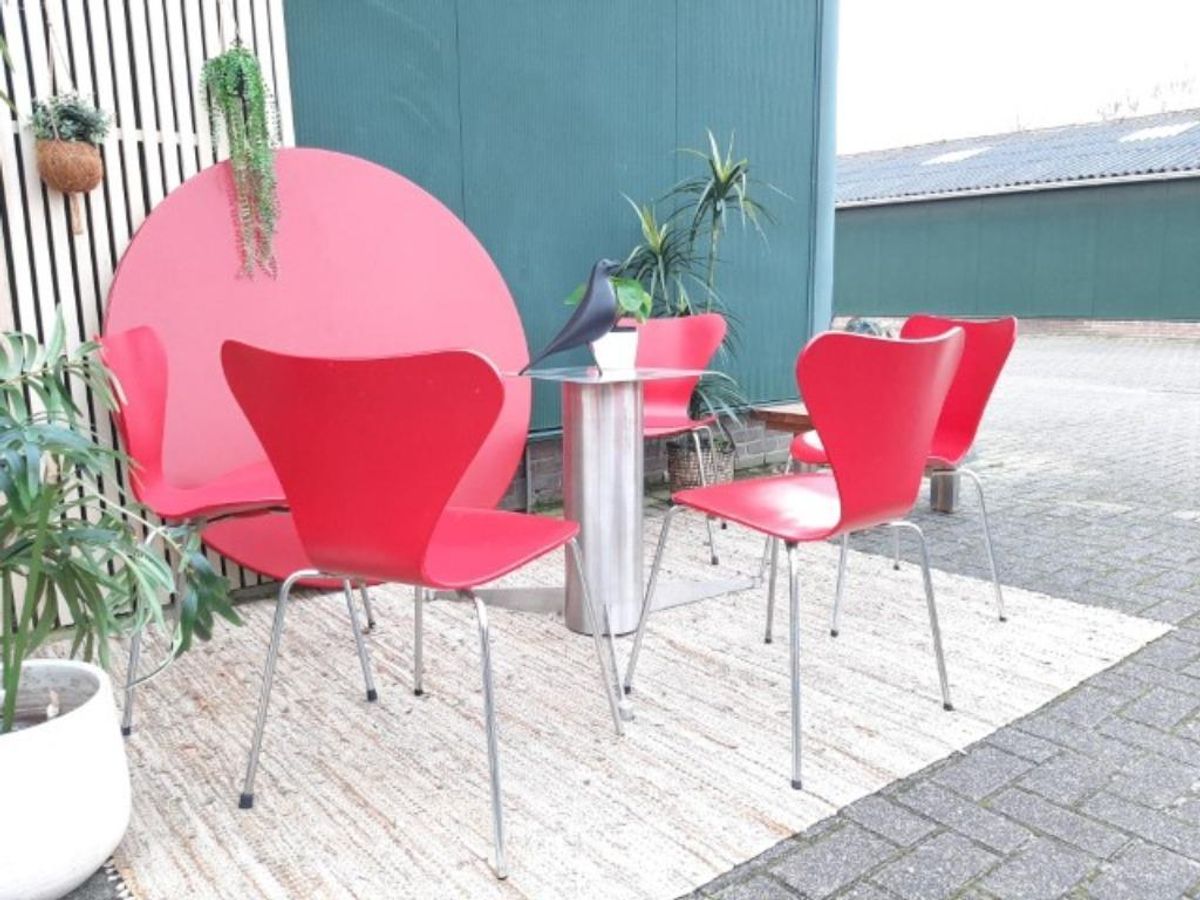 Rode Ronde Xl Eettafel 130 Cm Vintage Space Age Design Tafel image 17