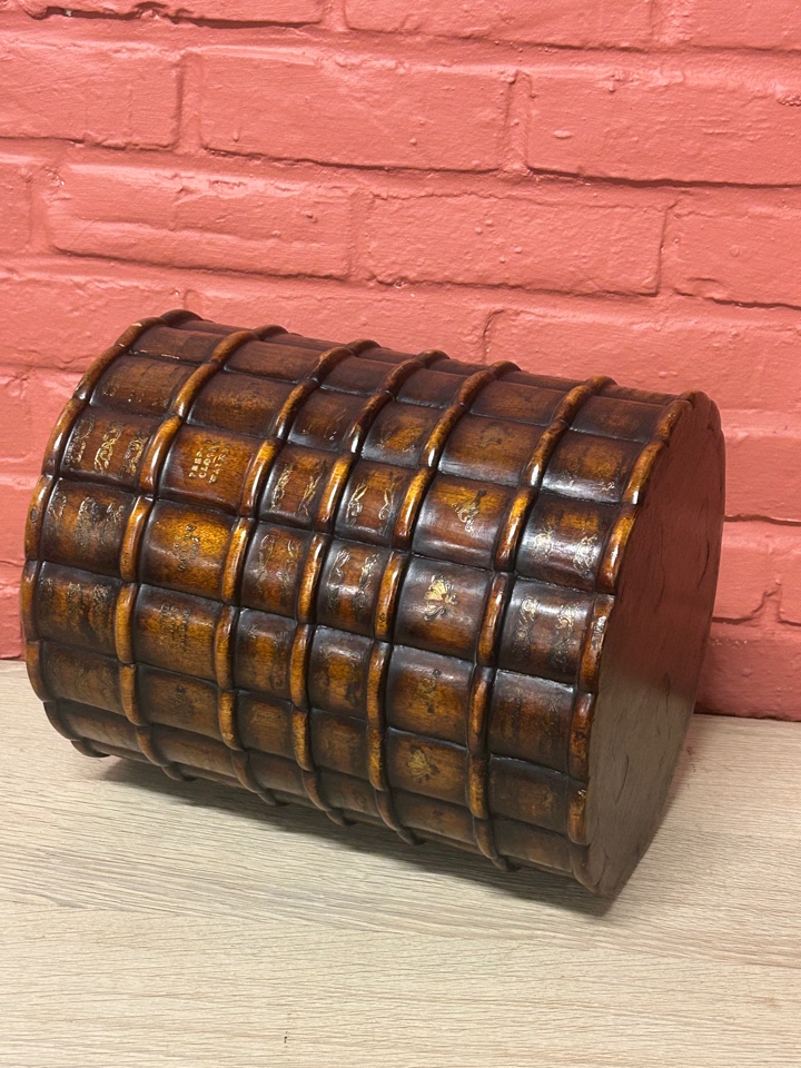 Decoratieve Massief Houten Papiermand In Boekvorm image 15