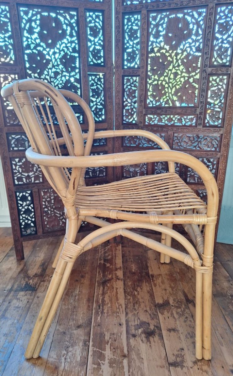 Rotan Stoel, Lichte Kleur In Perfecte Staat image 2