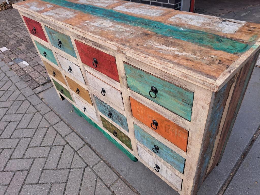 Hardhouten Ladekast Uit India 16 Lades image 15