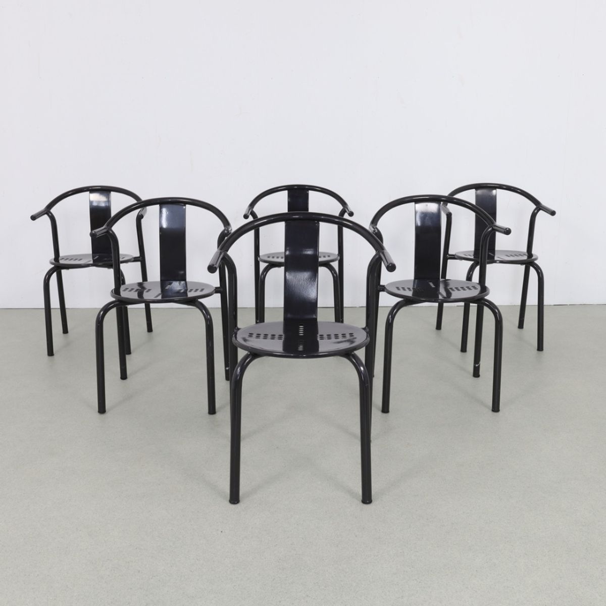 6x Postmoderne Eetkamerstoelen Vintage IKEA 1980s image 2
