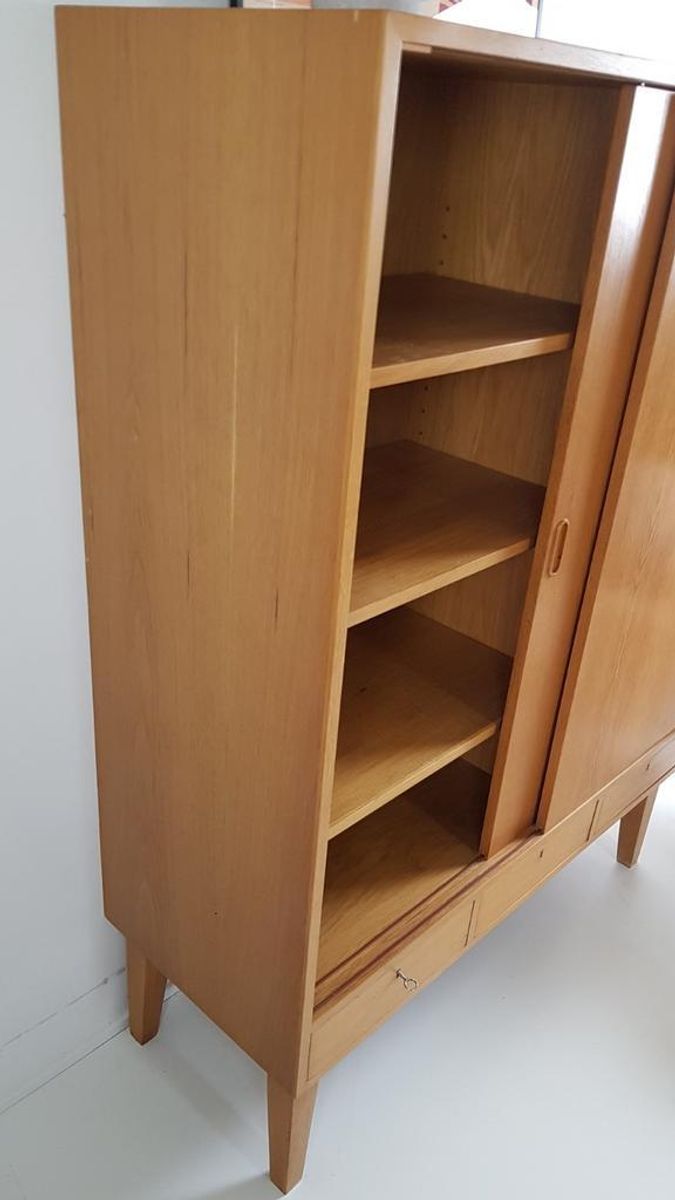 Vintage Deense Wandkast Eiken | Laden | Kast image 6