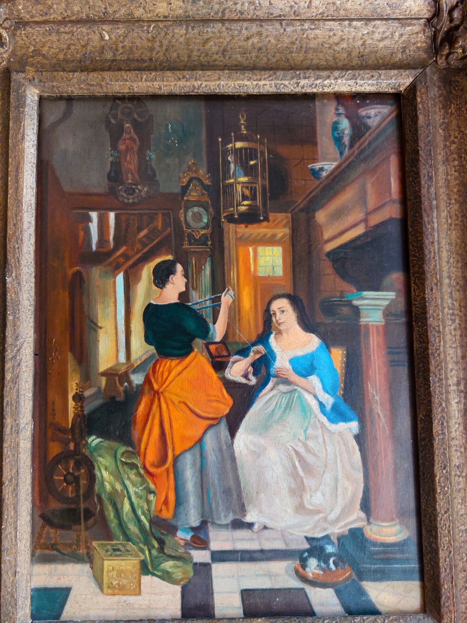 Schilderij Dames Bij Het Spinnen Wiel image 5