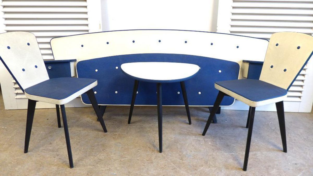 Mooie Retro Vintage Slaapkamer Set : Bed Stoelen Tafel image 10