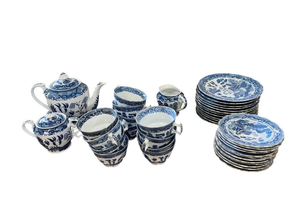 Vintage Compleet 12delig Koffieservies In Old Willow Stijl image 2