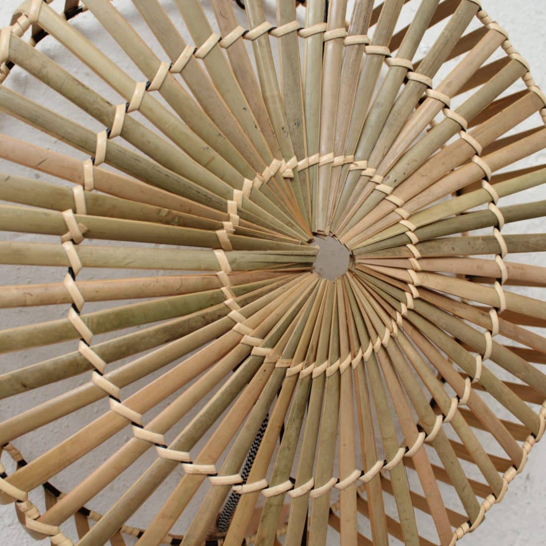 Bamboe Wandlamp Rond Naturel – M image 4