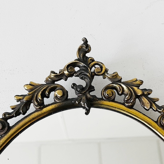 Vintage Barok Spiegel Metaal Goud 1950’s image 6