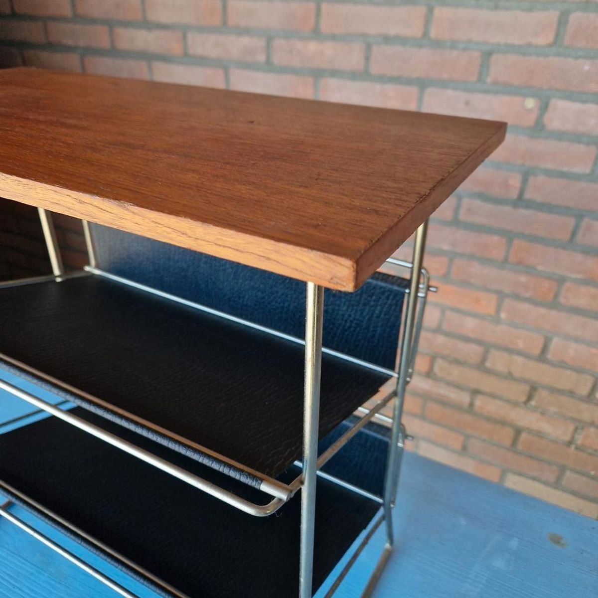 Vintage Lectuurtafel Lectuur Magazine Rek Krantenbak Design image 3