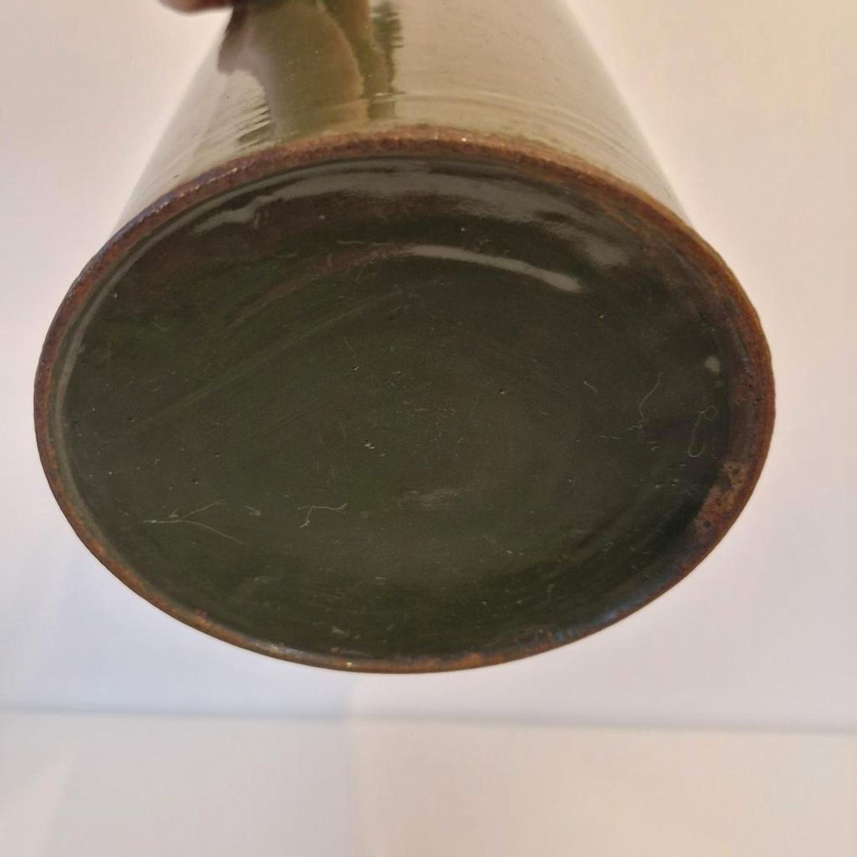 Antieke Groene Petroleum Kan Emaille image 8