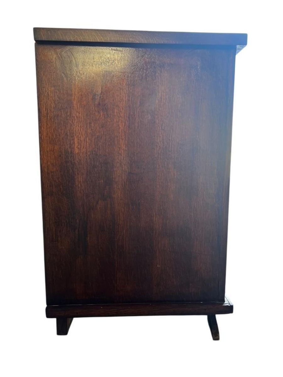 Vintage Dressoir / Retro Lange Extra Diepe Kast Donker Hout image 4