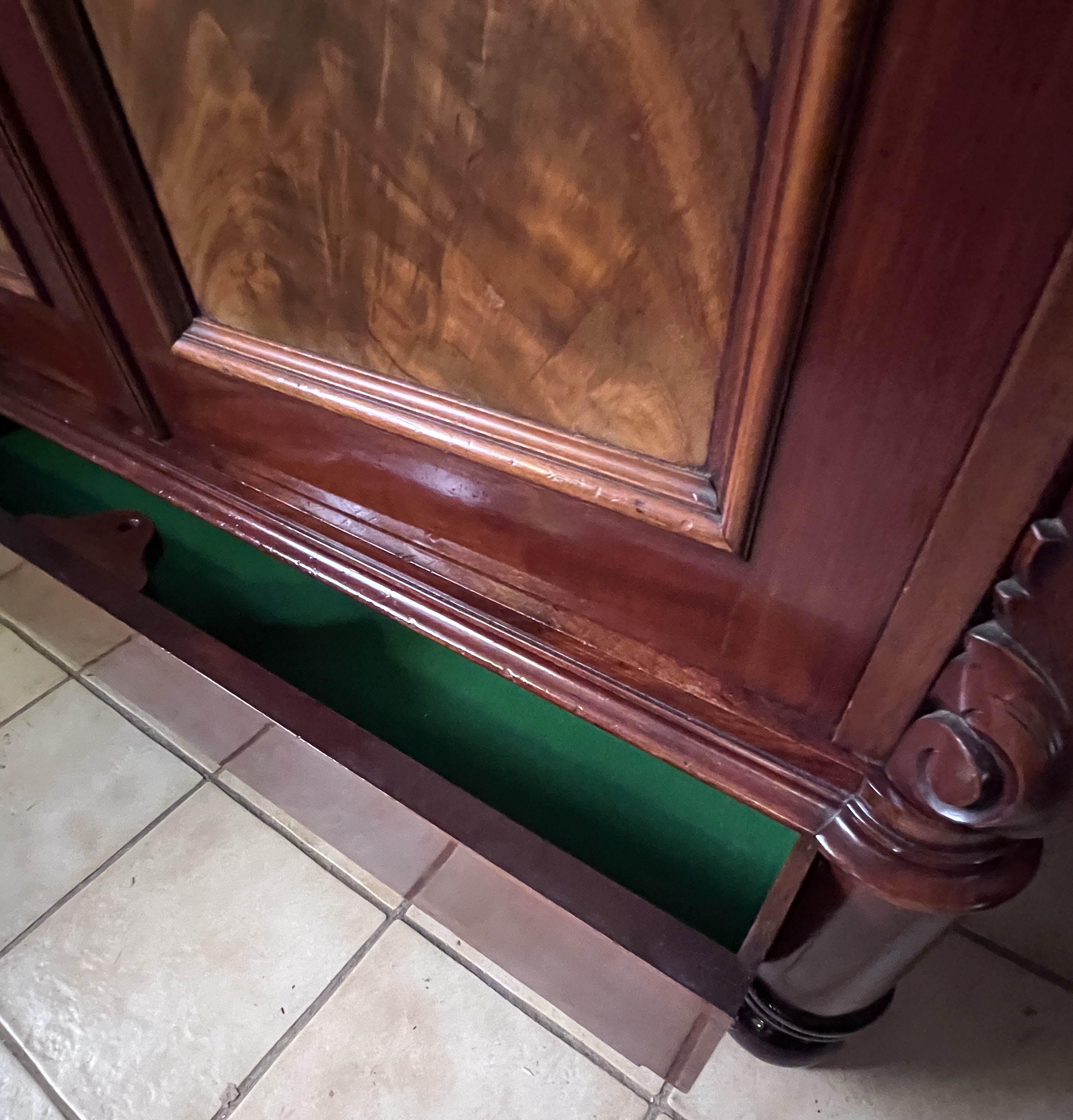 Uitneembare Antiek Mahonie Kast Met Planken En Lades, 188 Cm Hoog image 5