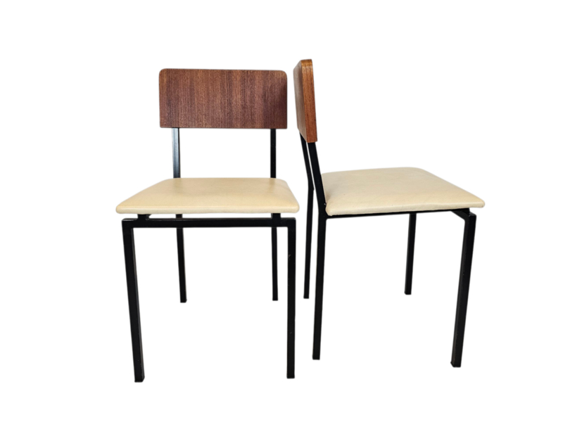 Vintage - Dutch Design - (2) Eetkamerstoelen - Martin Visser Stijl - 60's image 4