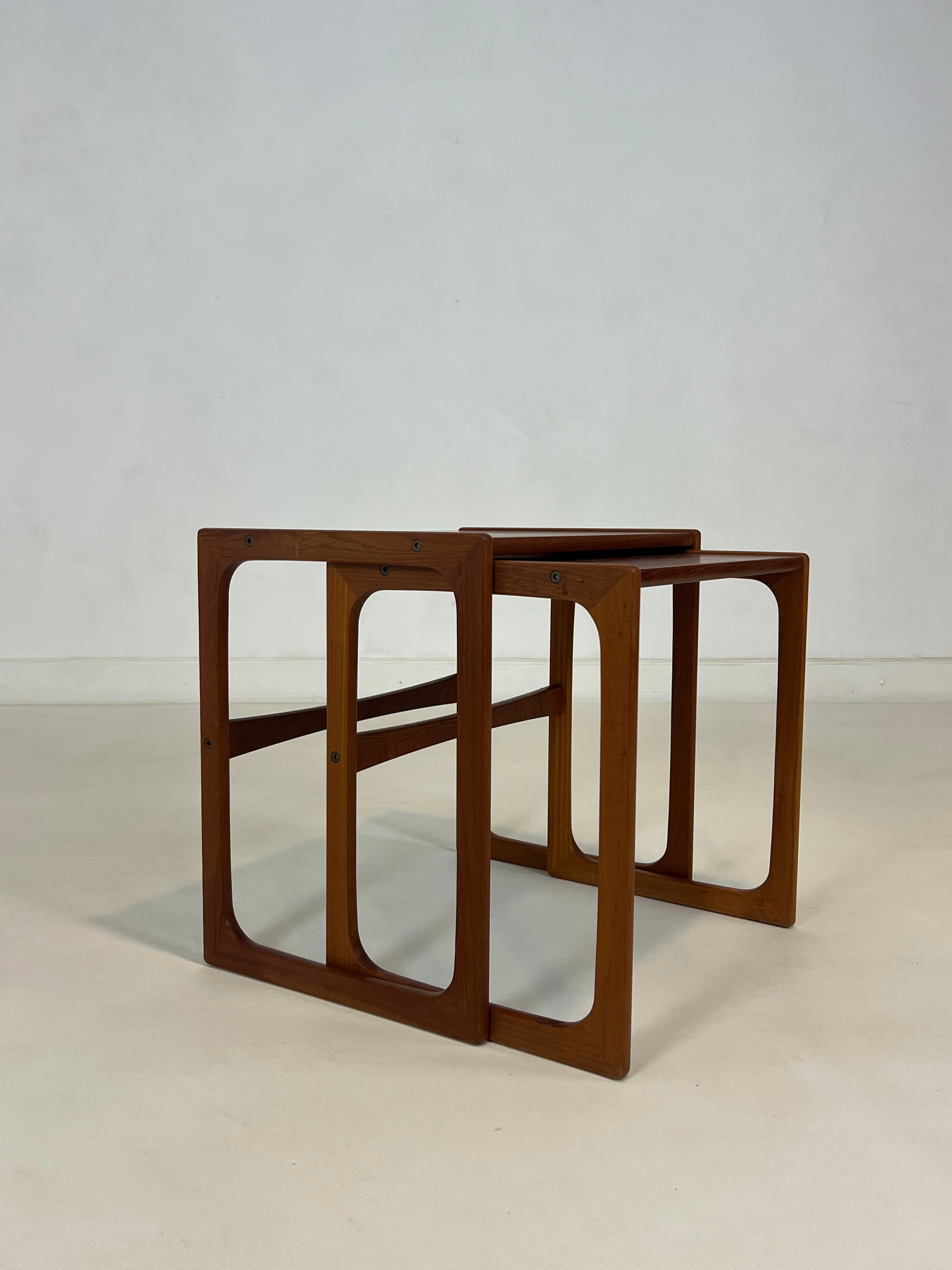 Set Of 2 Danish Teak Nesting Tables image 4