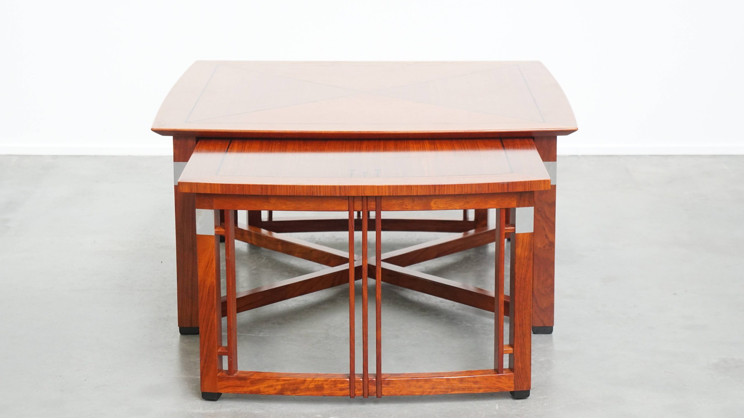In Goede Staat Verkerende Art Deco Schuitema Design Salontafel Met Uitschuifbare Delen image 6