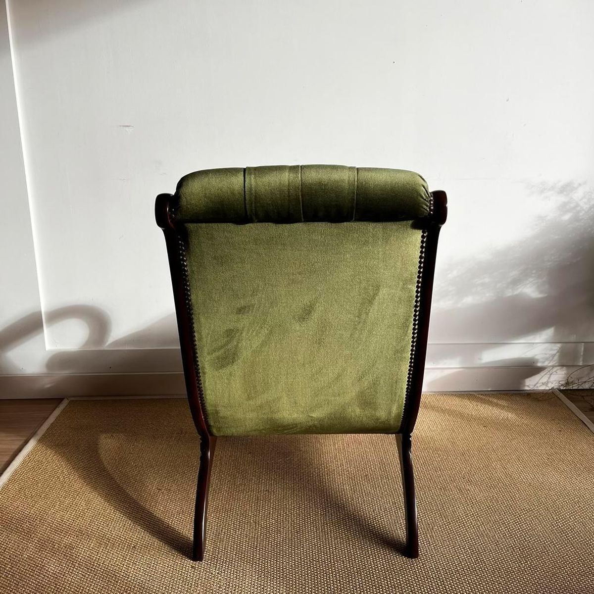 Sale Groene Chesterfield Victoriaans Fauteuil Vintage image 6