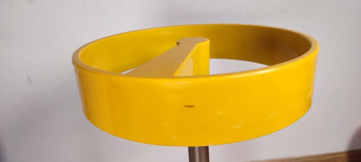 Space Age Design Paraplubak Plastic Geel Vintage Paraplu Standaard image 4
