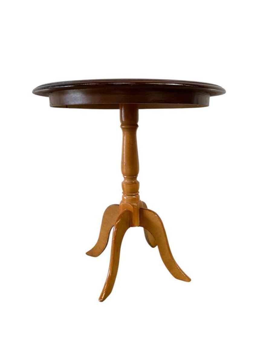 Vintage Rond Houten Bijzettafel / Sidetable image 12