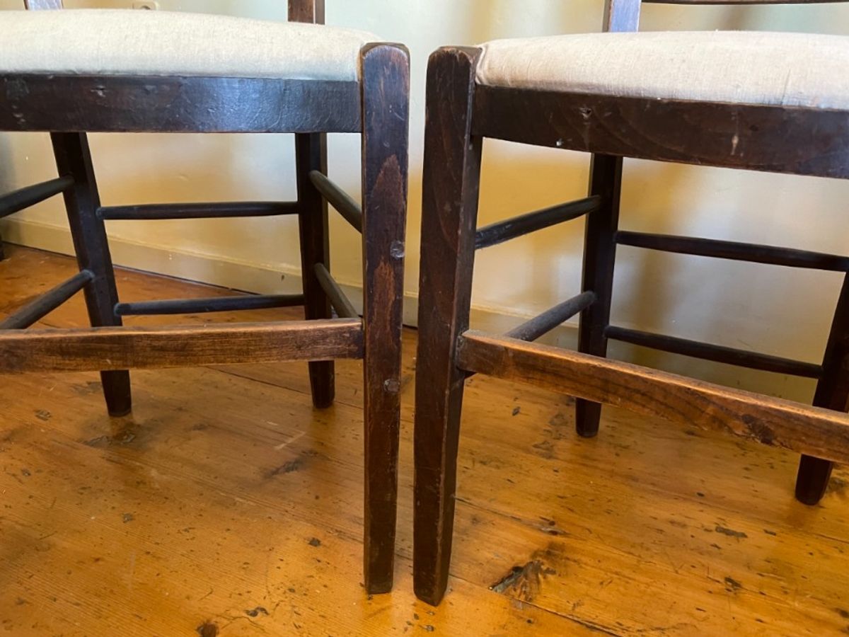 2 X Directoire Stoelen Frans Antiek image 8