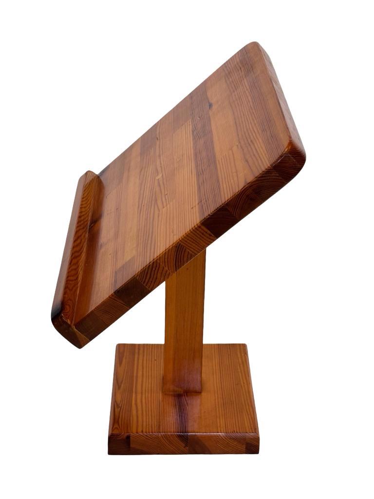 Vintage Grenenhouten Boekenstandaard / Magazine Jaren 70 image 13