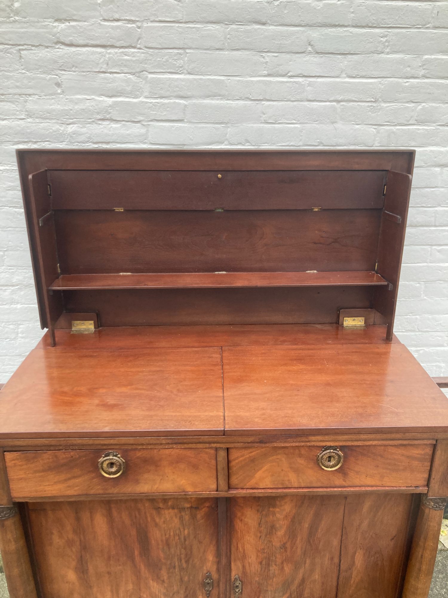 Antiek Mahonie Dressoir, En Opengeklapt Een Mooi Antiek Klapbufet image 7