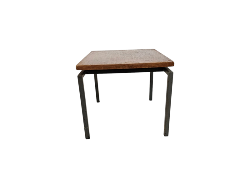 Side Table - Cees Braakman Stijl - Fineer - Metaal - Holland - 60S image 2