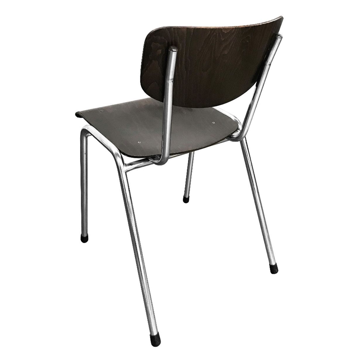 Vintage Stapelbare Stoelen Met Plywood Zitting image 5