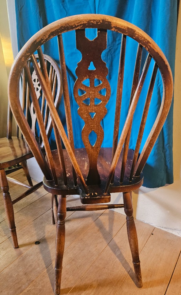 Vintage Windsor Wheelback Eetkamerstoelen image 2