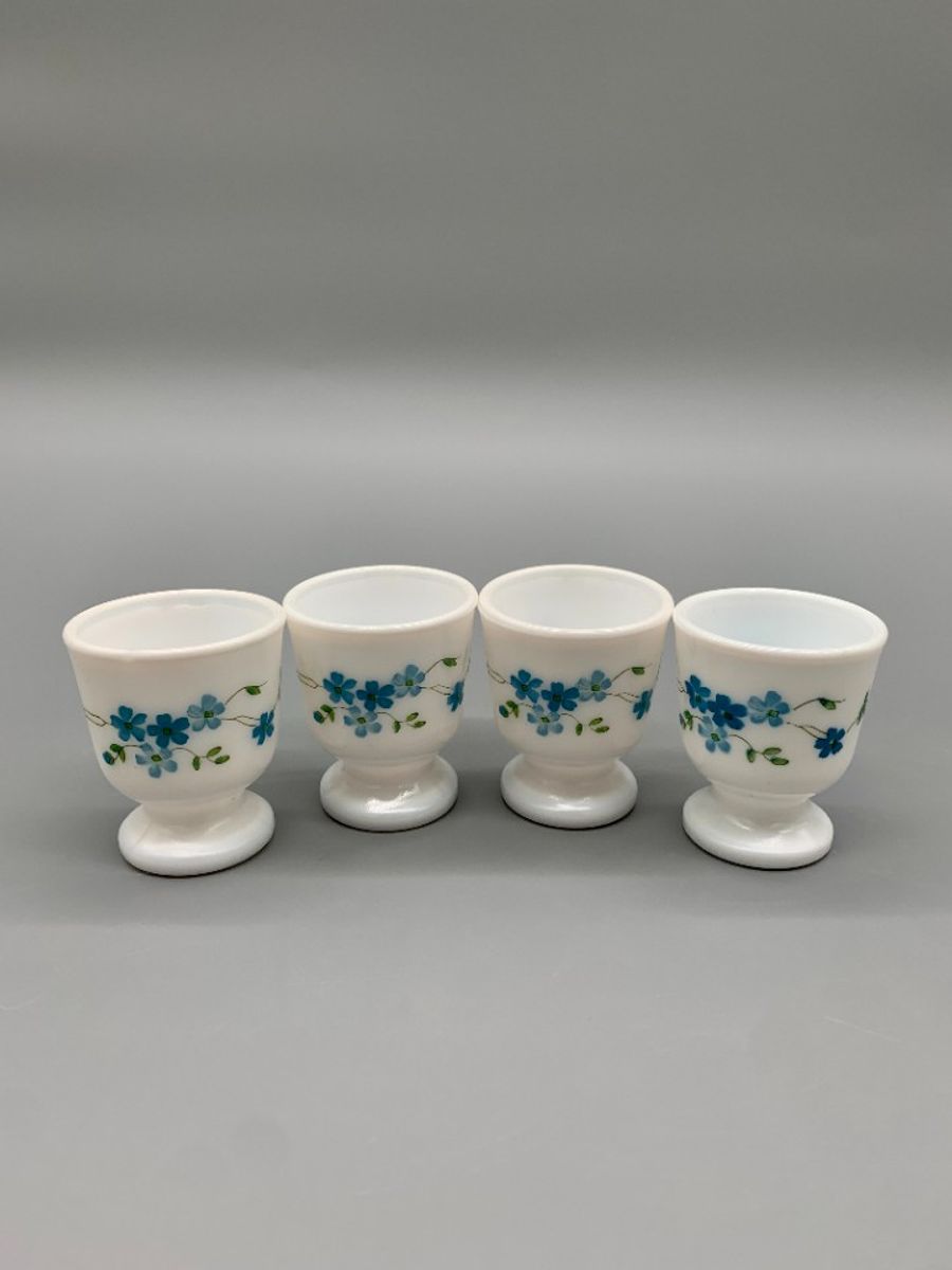 Vintage Arcopal France Veronica Eierdopjes Set Van 6 image 2