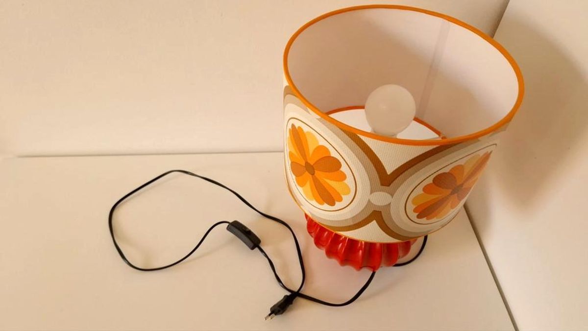 Retro Lamp Jaren 70 Stijl Schemerlamp Tafellamp image 9