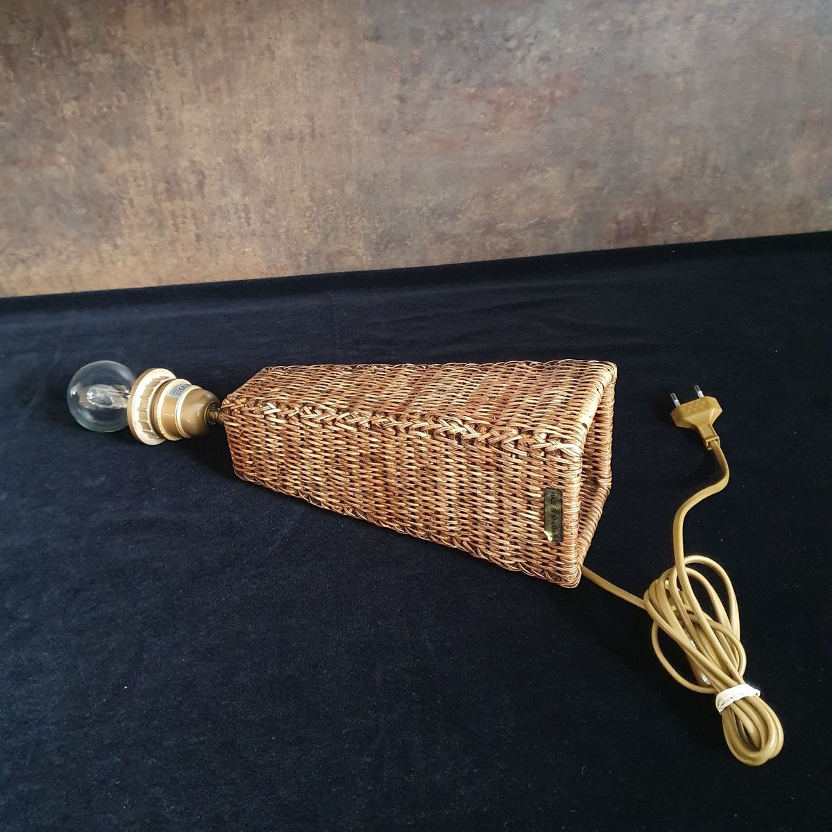 Vintage - Kastlamp - Tafellamp - Rotan - Birma Riet - Myanmar.- image 9