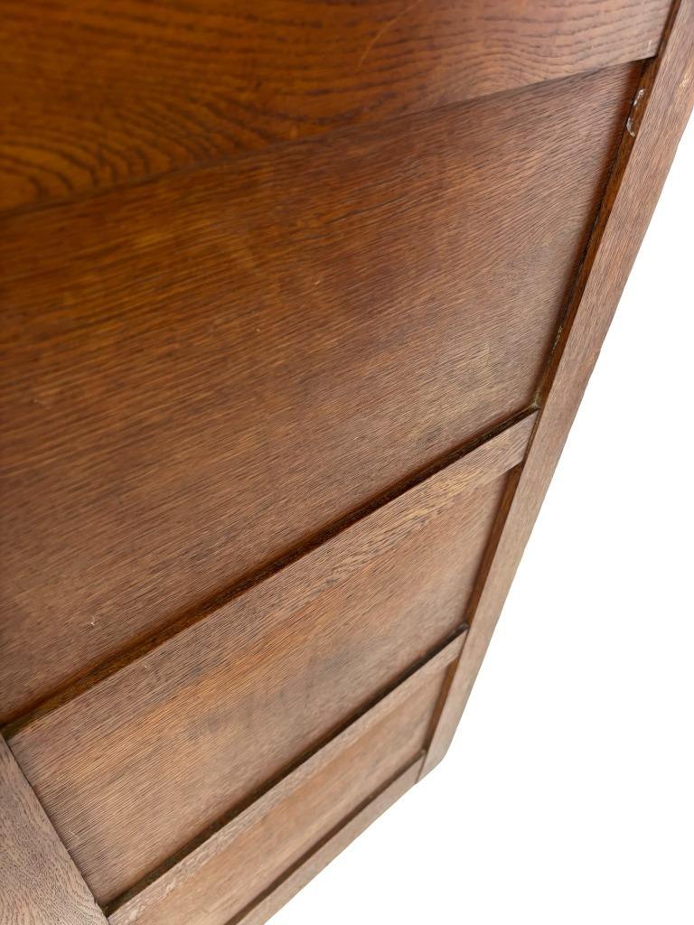 Antieke Oude Eiken Notariskast Eye Catcher Ladekast Jaren 30 image 13