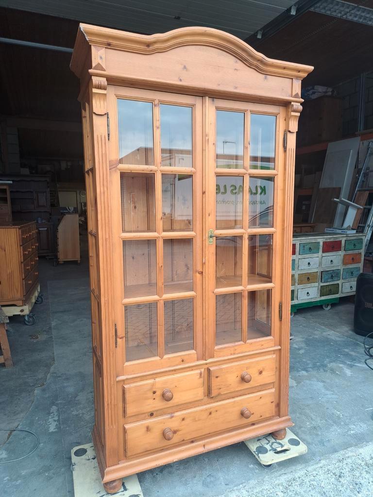 Grenen Ladekast Vitrine Kast image 2