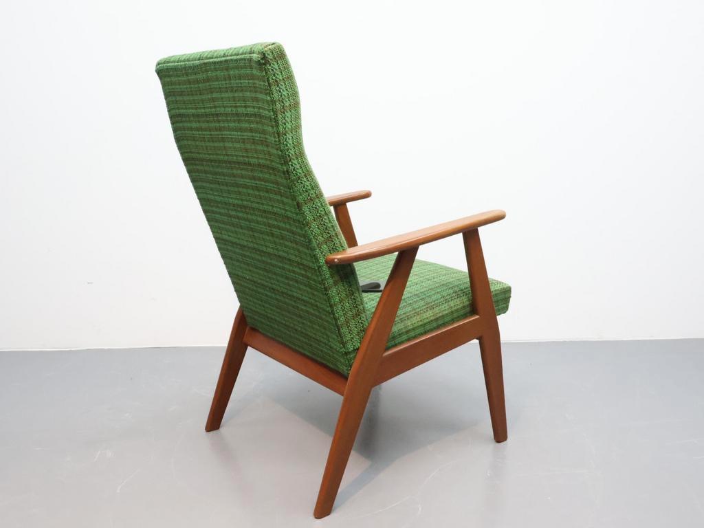 Vintage Fauteuil Teakhout Groen image 9