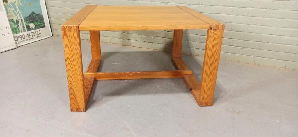Vintage Design Grenen Salontafel, Vierkant image 2