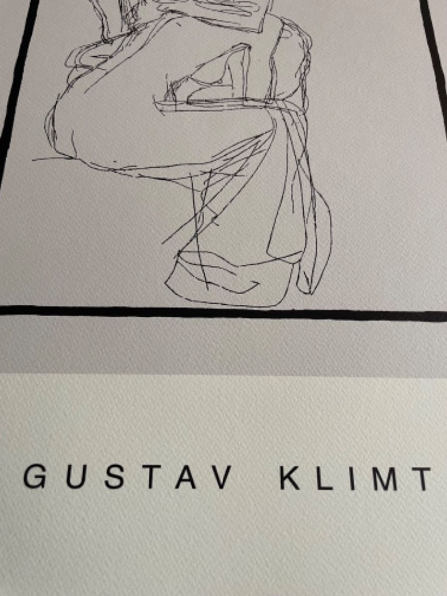 Gustav Klimt After (1862-1918), Coppia Di Amanti, 1903, Printed In Italy image 5
