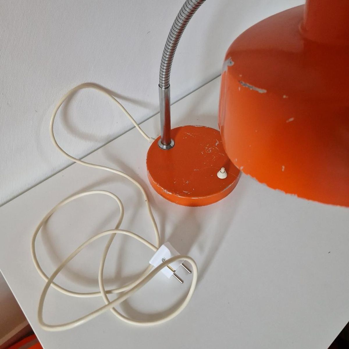 Vintage Bureaulamp Oranje Lamp Desklight Jaren 70 Retro Lamp image 11