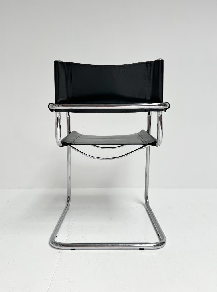 Set Van 4 Lederen Mart Stam S34 Stoelen, 1970's image 13