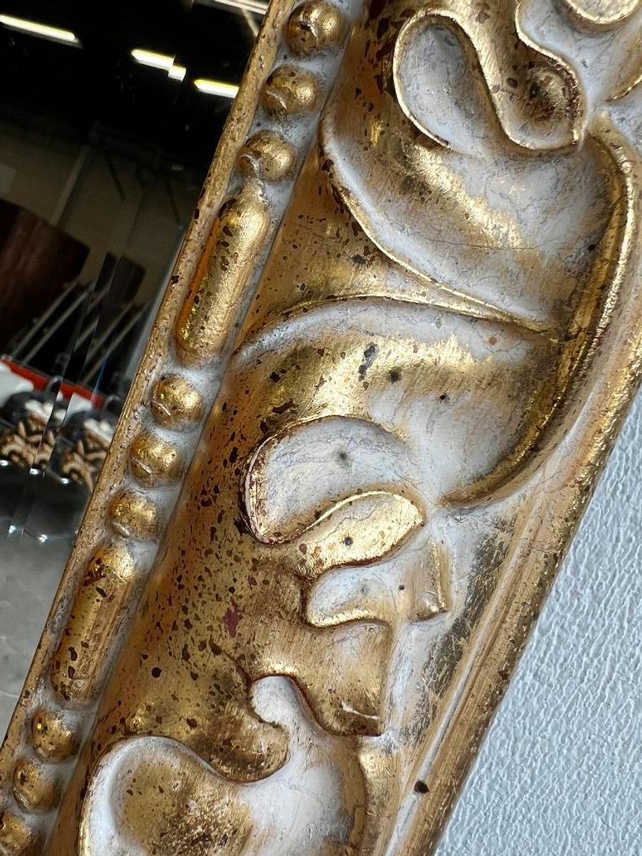 Vintage Geslepen Spiegel In Houten Kader In Het Goud image 8