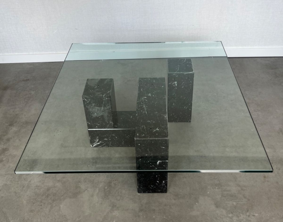 Vintage Modular Coffee Table Marble Glass Italy ‘70 image 3