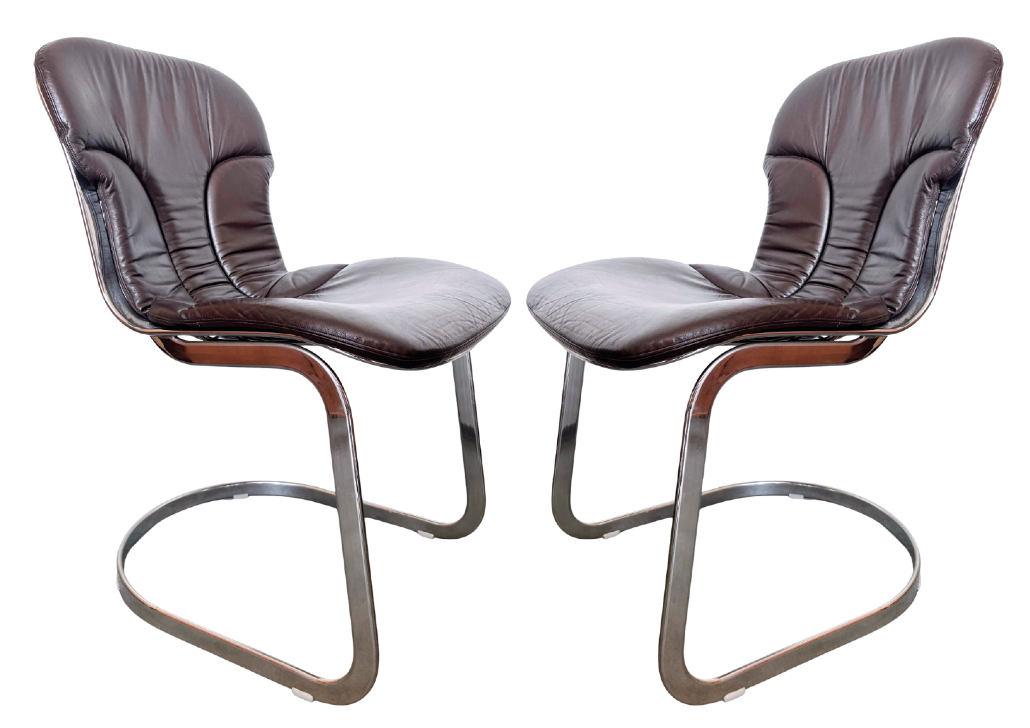 Set Design C2 Stoelen Van Willy Rizzo Voor Cidue Italy image 2
