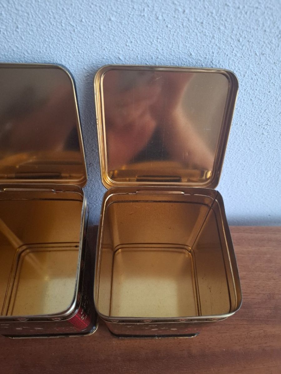 3 Grote Vintage Vierkanten Blikken Met Geisha, Kraanvogels En Kersenbloesem image 5