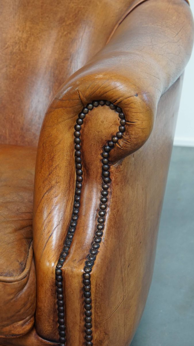 Charmante En Comfortabele Schapenleren Clubfauteuil Met Prachtige Kleuren image 9
