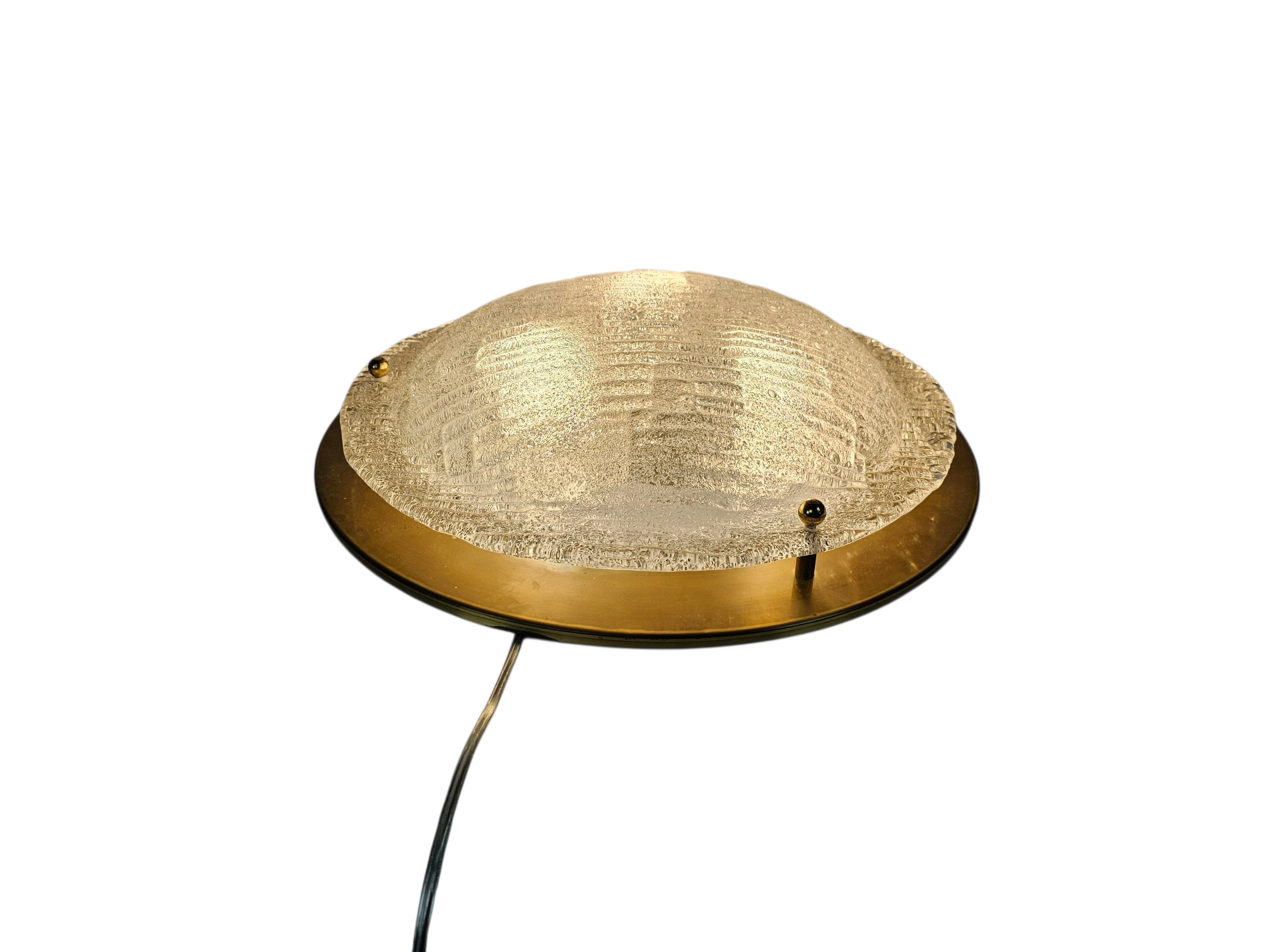 Hillebrand Leuchten - Hollywood Regency Stijl - 'frosted' Glas - Messing - 80's image 9